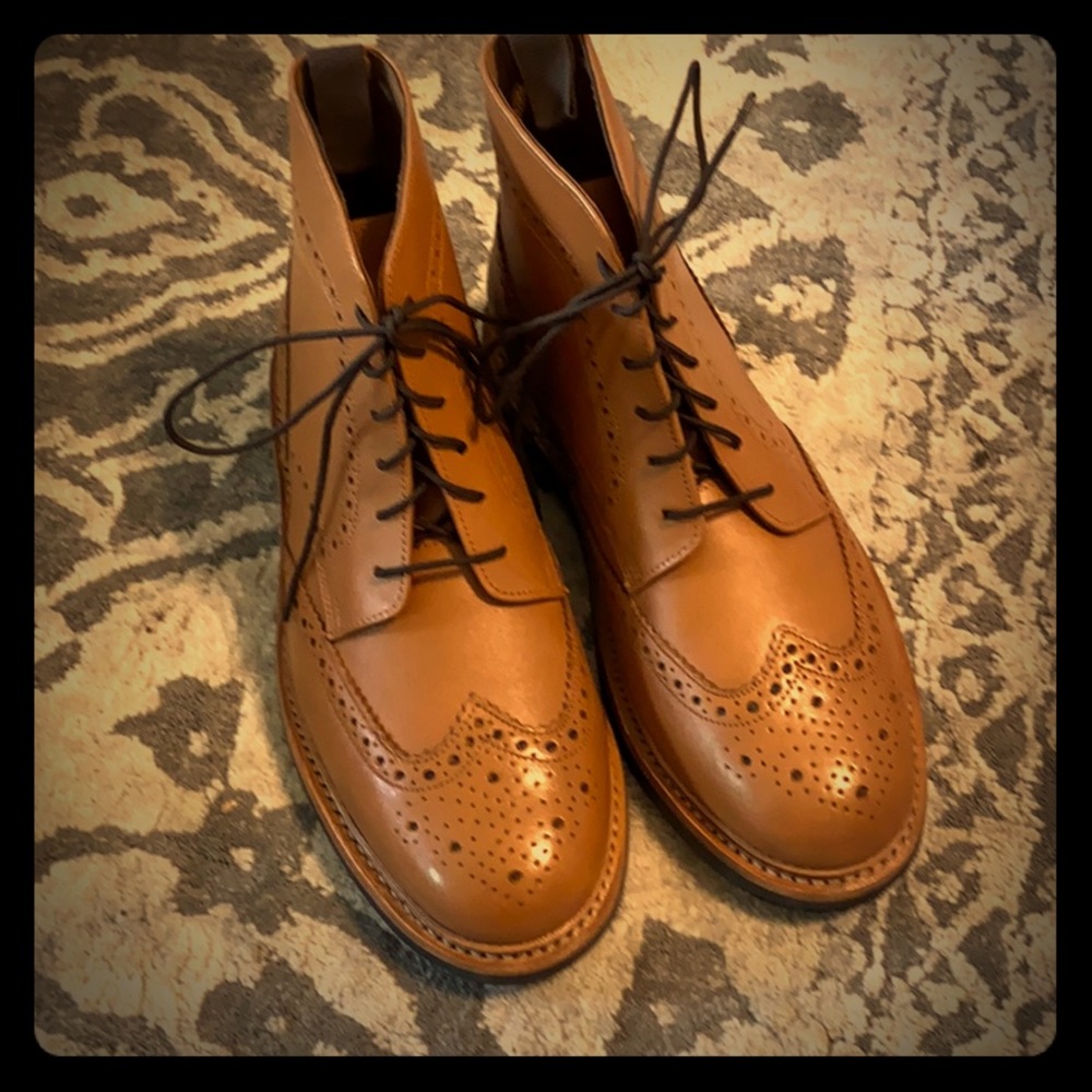 Samuel Windsor Tan Wingtip Boots
